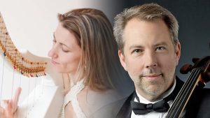 Photo of the concert Echoes of Peace: Cello and Harp by Annabelle Renzo and Julian Armour, presented by CAMMAC Music Centre on Sunday, July 26, 2026, on La Route des concerts.