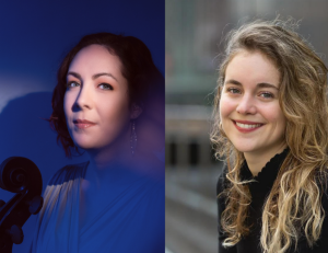 La violoncelliste Noémie Raymond (gauche) en compagnie de la pianiste Chloé Dumoulin (droite)